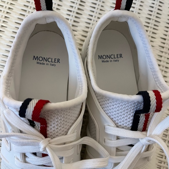 Moncler White Meline mess low top trainers - Picture 3 of 8